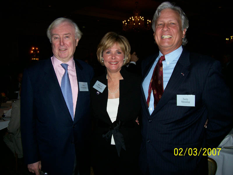Major Messing poses with John O'Sullivan, Senior Fellow, Hudson Institute and his wife Melissa O'Sullivan.
